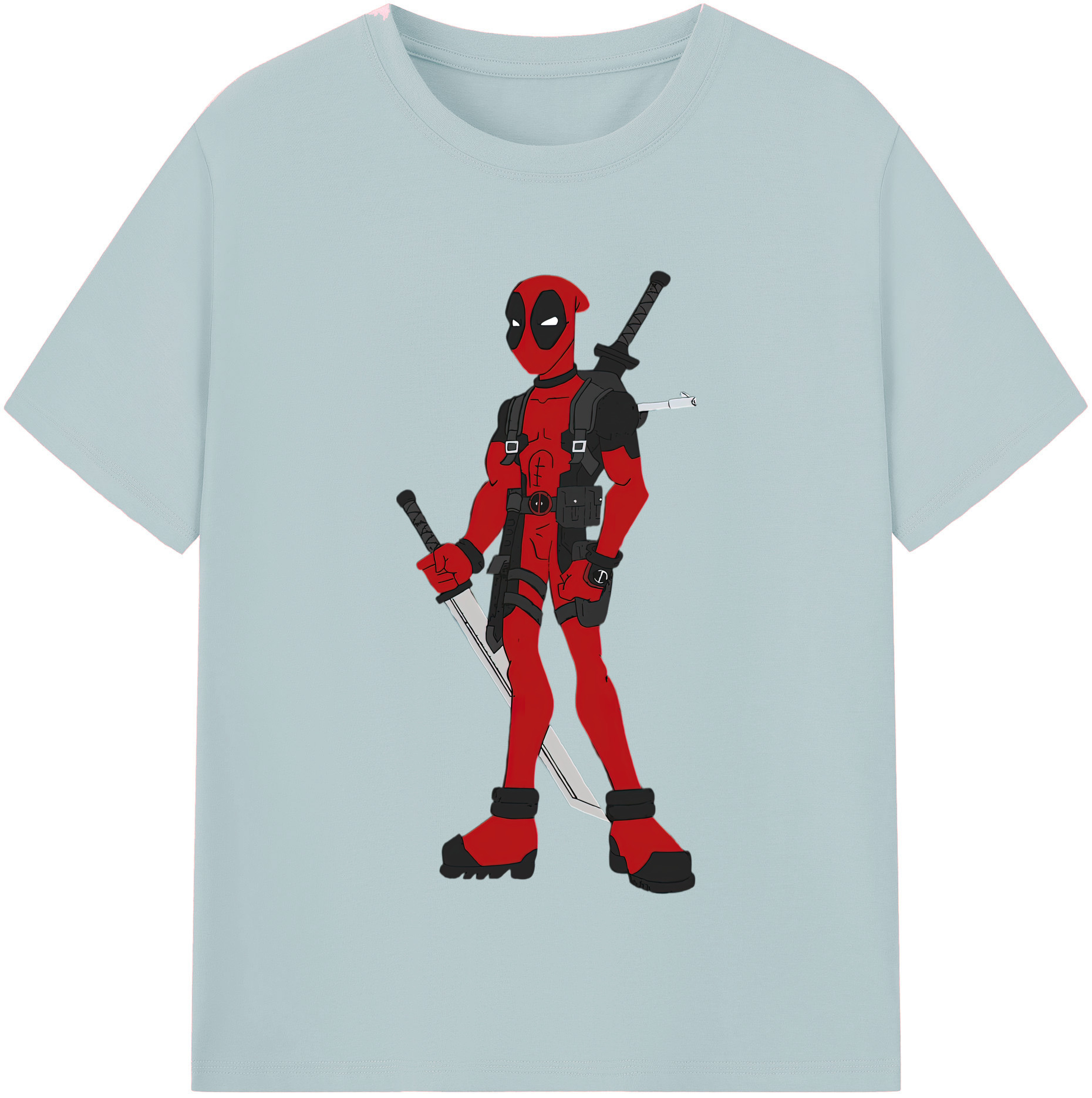 （画像用） Deadpool デッドプール 綿100％半袖Tシャツ（フロントプリント）
